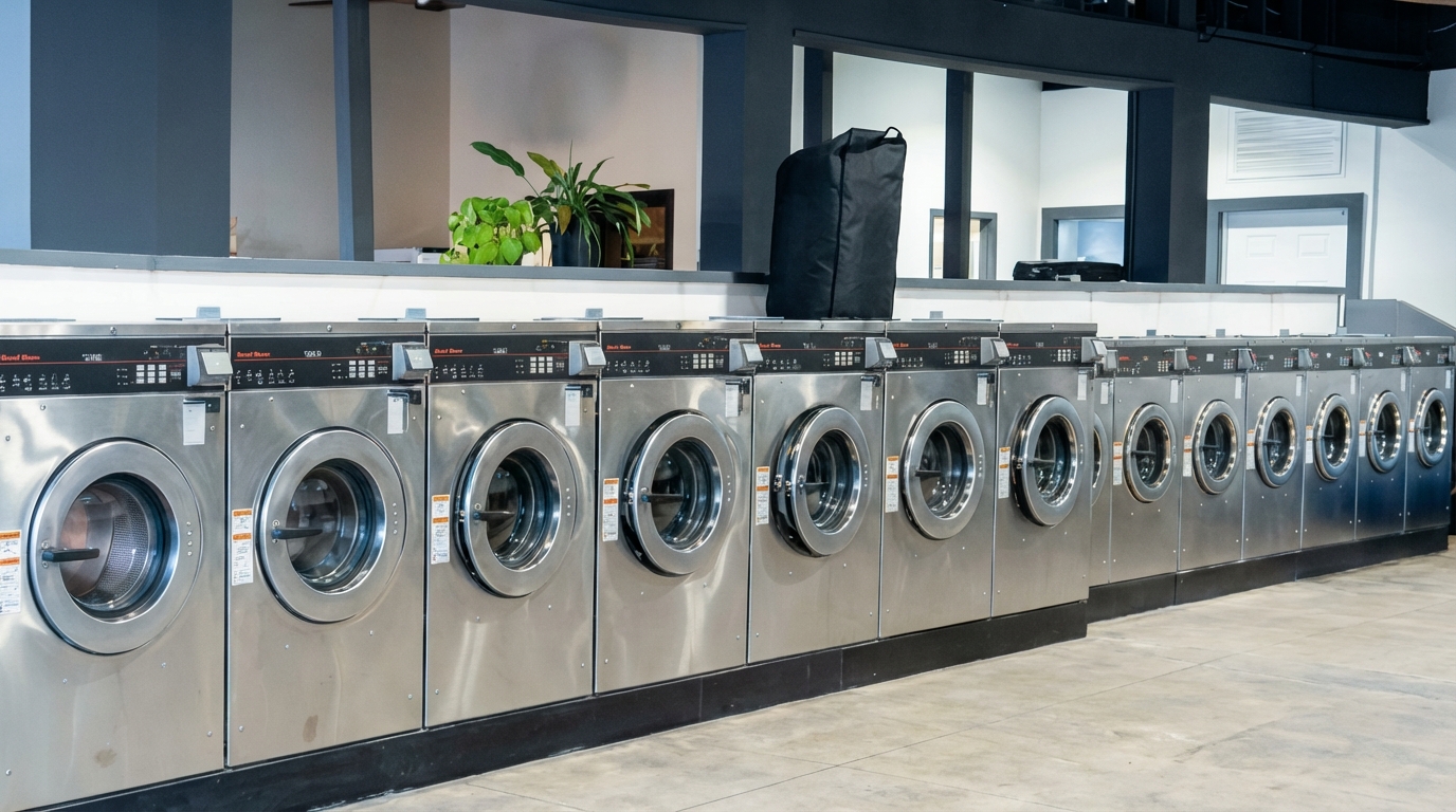 Self service laundry machines